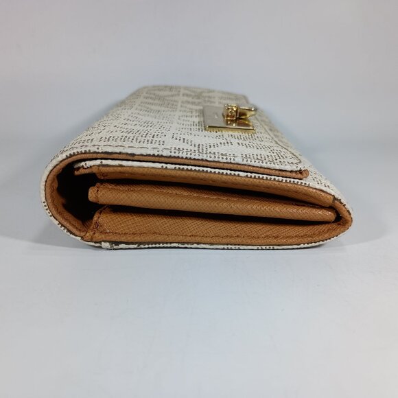 Michael Kors Callie Carryall Monogram Coated Canvas Clutch / Wallet - Picture 6 of 16